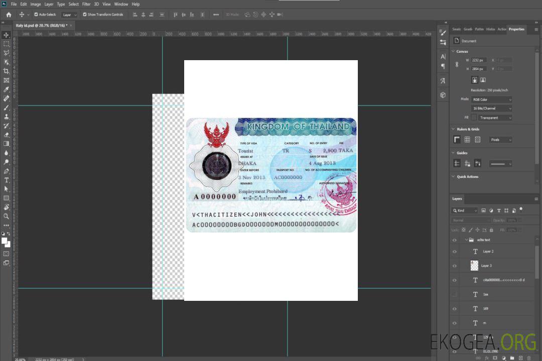 Visa THAÏLANDE template Visa THAÏLANDE template